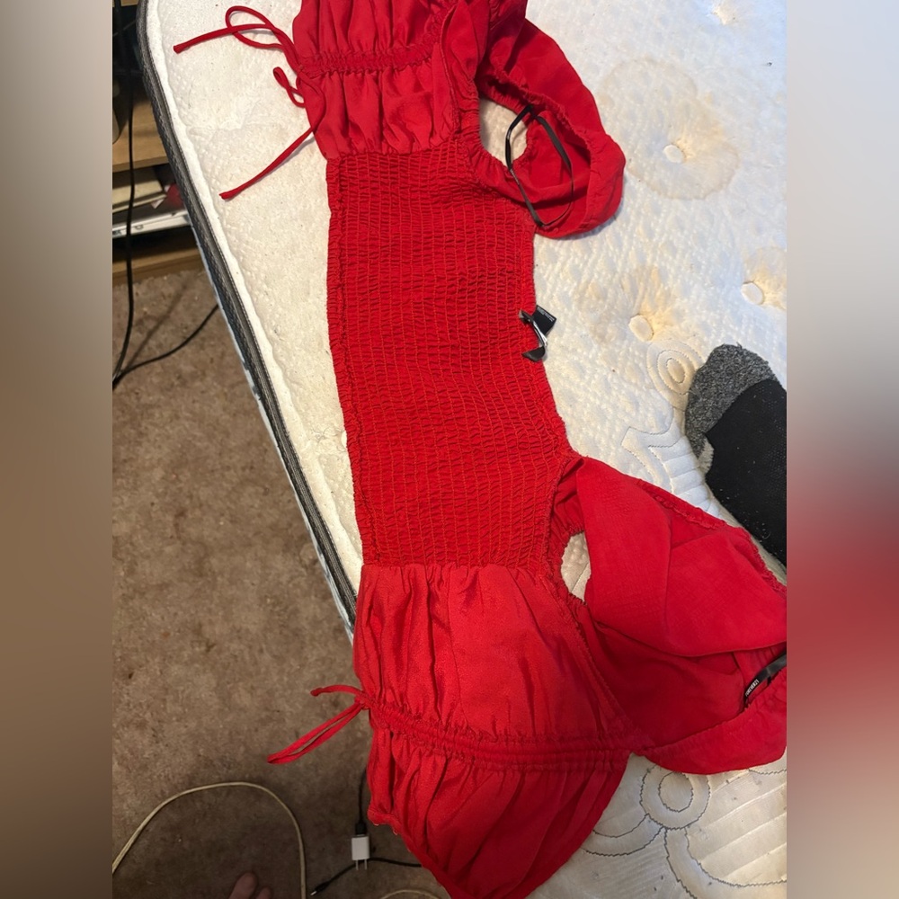 Forever 21 Scarlet Smocked Blouse